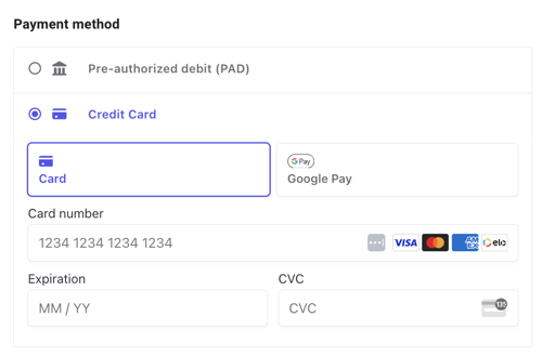 What payment methods does Zeffy accept?